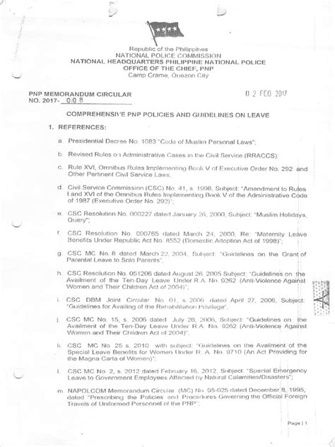 pomis pnp|PNP MC No. 2017.